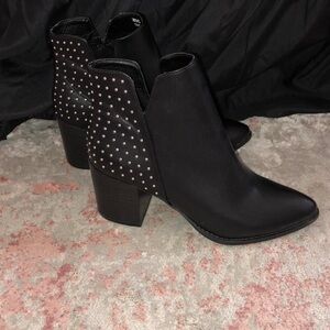 Black Studded Ankle Booties